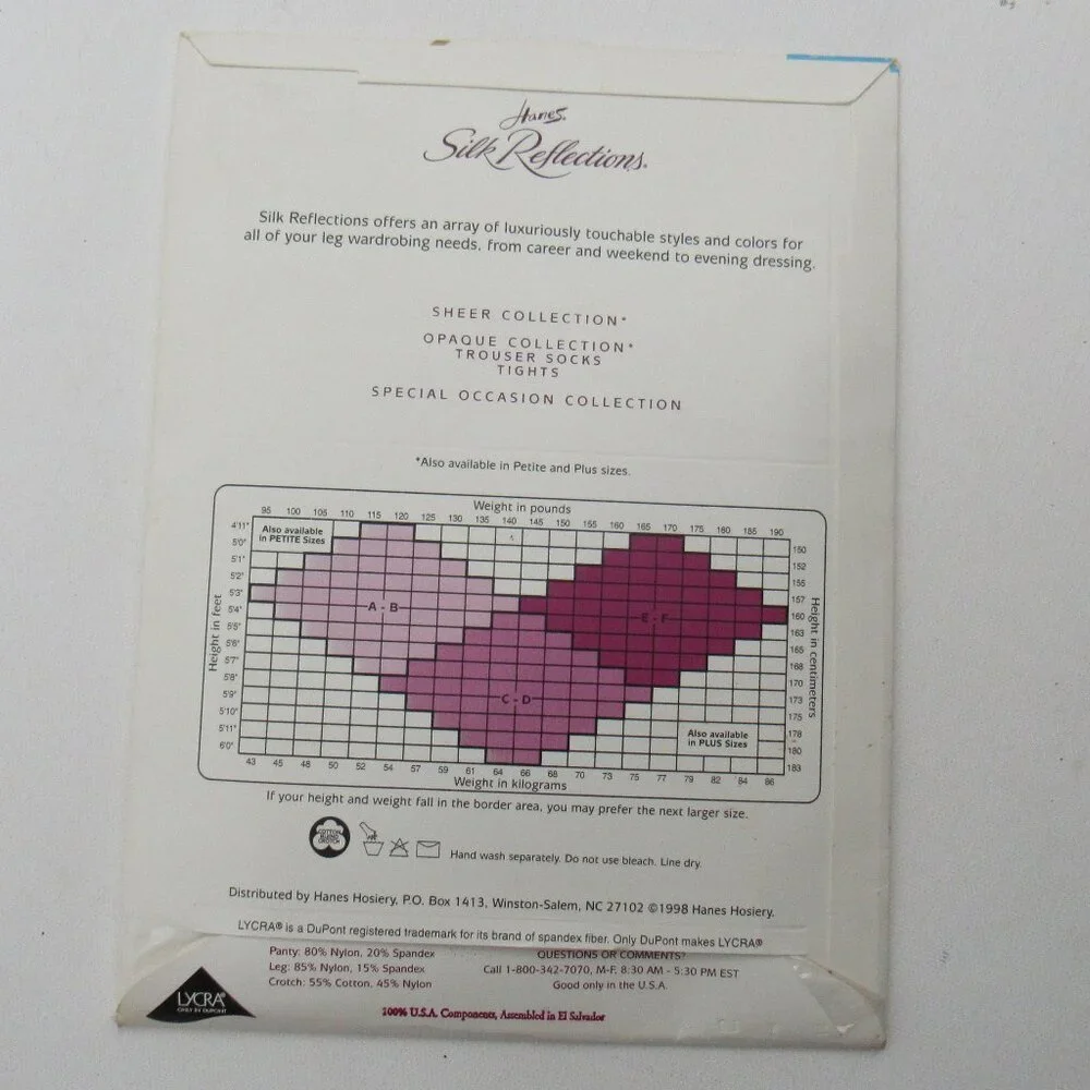 Hanes Silk Reflections Sheer Collection / Shimmer Control Top Pantyhose 4 Pair